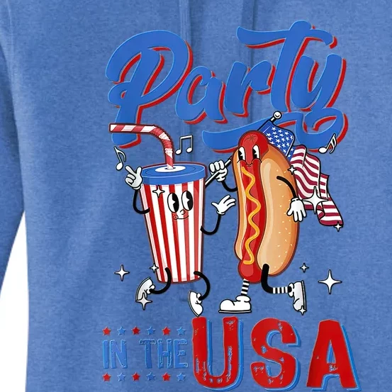 4th Of July Food Party In The USA Funny Hot Dog Lover Shirt Women's Pullover Hoodie