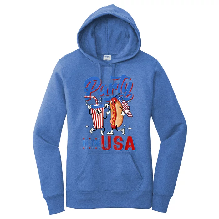 4th Of July Food Party In The USA Funny Hot Dog Lover Shirt Women's Pullover Hoodie