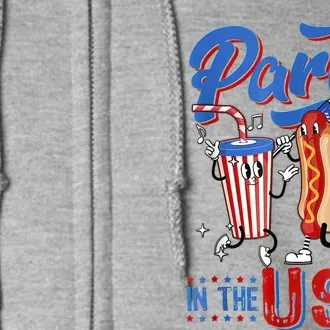 4th Of July Food Party In The USA Funny Hot Dog Lover Shirt Full Zip Hoodie