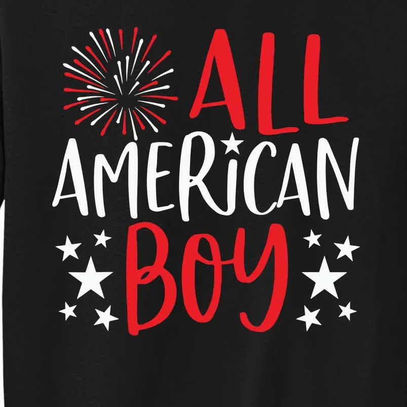 4th Of July All American Boy Fireworks Tall Sweatshirt