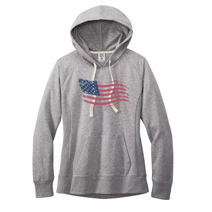 4th Of July Vintage USA Flag Women's Fleece Hoodie