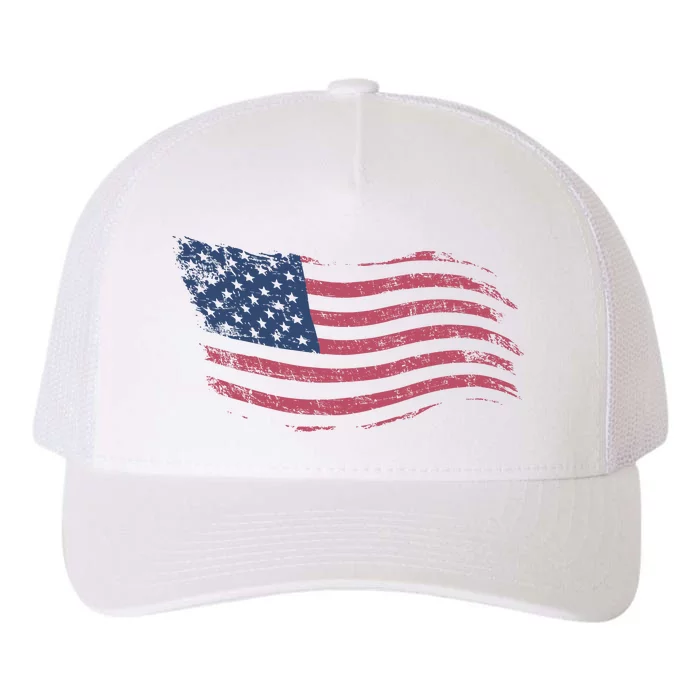 4th Of July Vintage USA Flag Yupoong Adult 5-Panel Trucker Hat