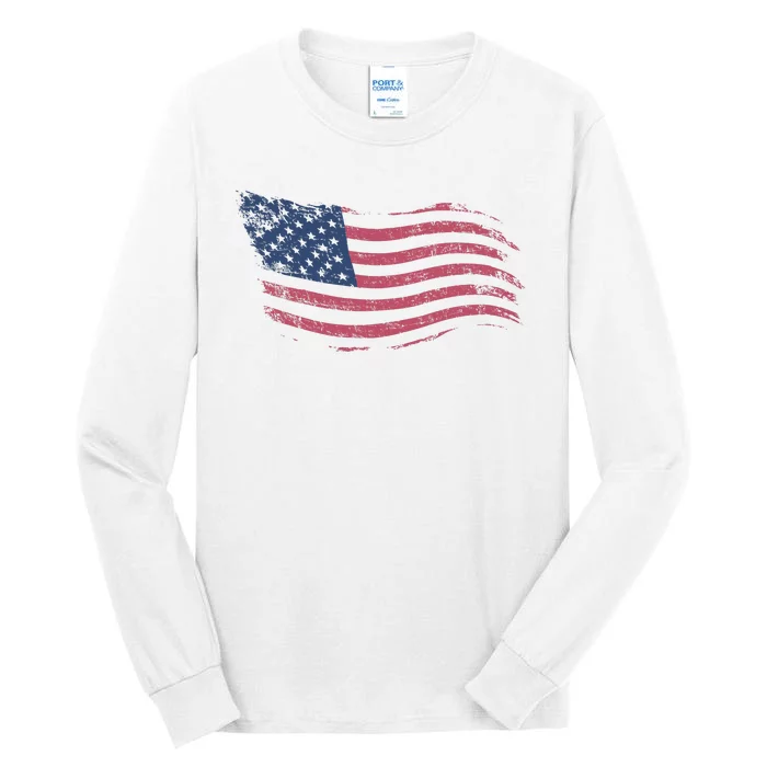 4th Of July Vintage USA Flag Tall Long Sleeve T-Shirt