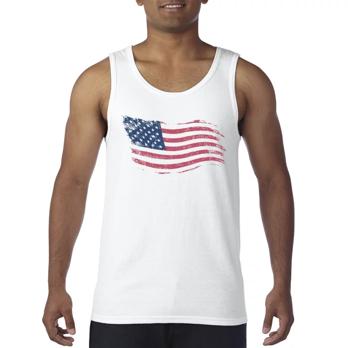 4th Of July Vintage USA Flag Tank Top