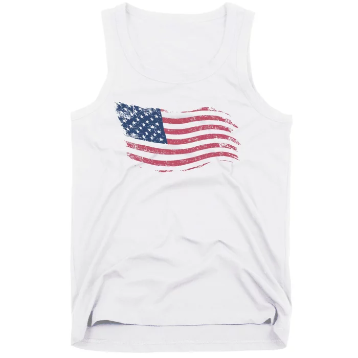 4th Of July Vintage USA Flag Tank Top