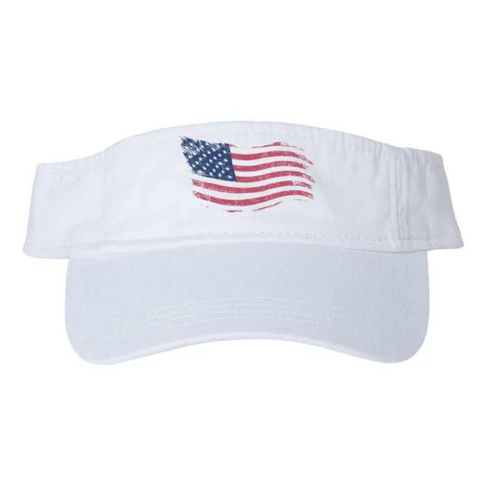 4th Of July Vintage USA Flag Valucap Bio-Washed Visor