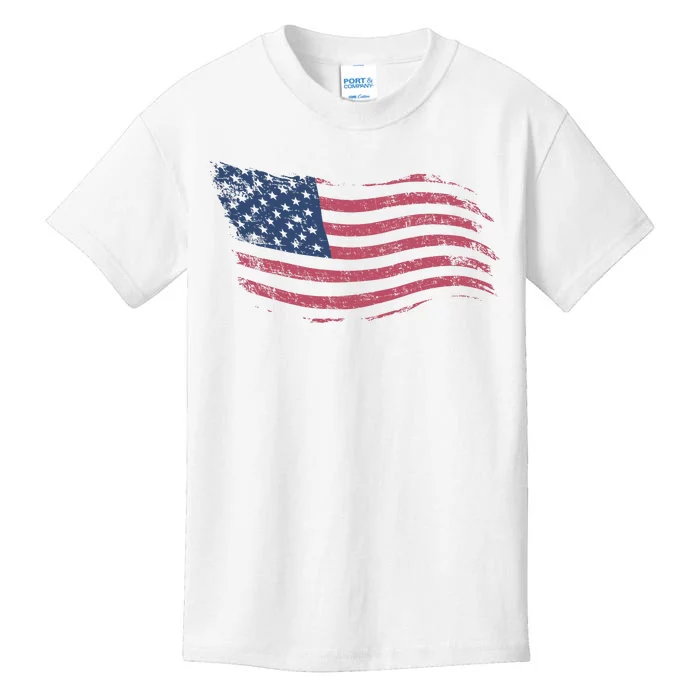 4th Of July Vintage USA Flag Kids T-Shirt