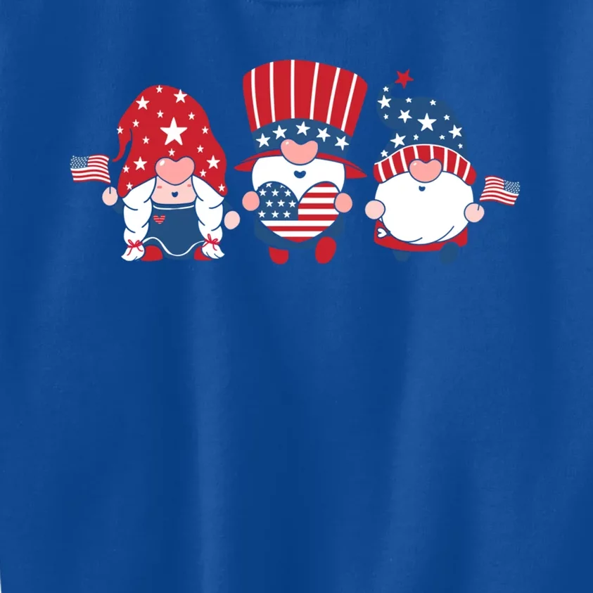 4th Of July Gnomes Gnomies Meaningful Gift Kids Sweatshirt