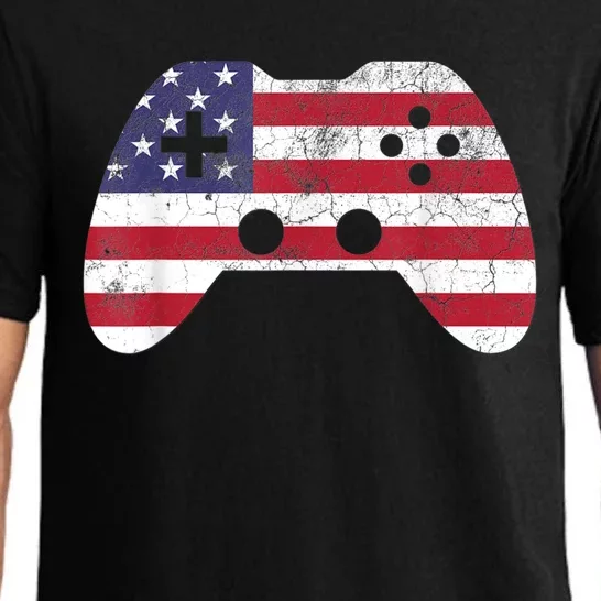 4th Of July Video Game Gamer Boy Men USA Pajama Set