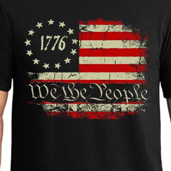 4th Of July We The People 1776 Usa Flag Pajama Set