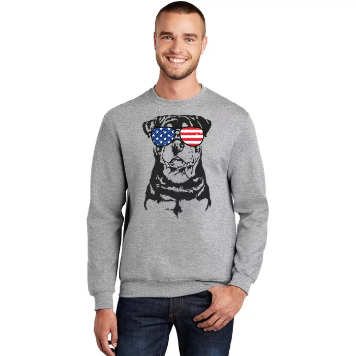 4th Of July Rottweiler Rottie Dog Patriotic USA Sunglasses Sweatshirt