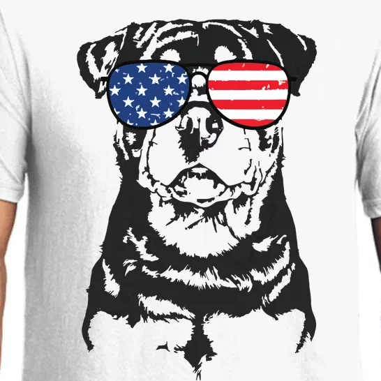 4th Of July Rottweiler Rottie Dog Patriotic USA Sunglasses Pajama Set