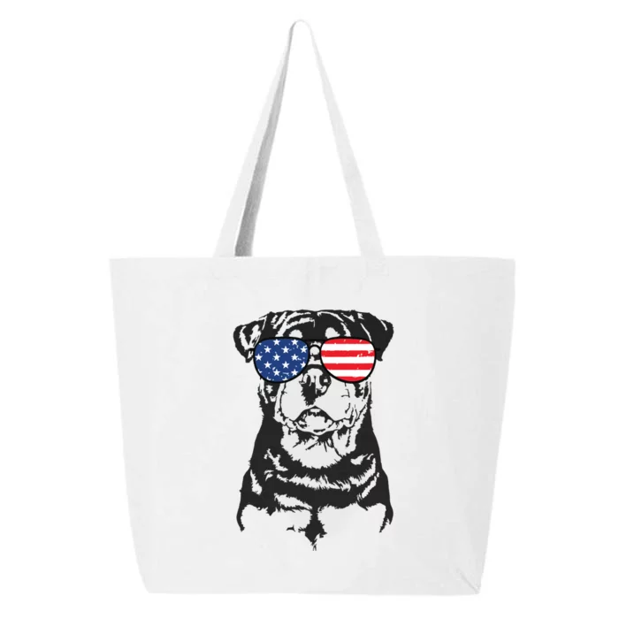 4th Of July Rottweiler Rottie Dog Patriotic USA Sunglasses 25L Jumbo Tote