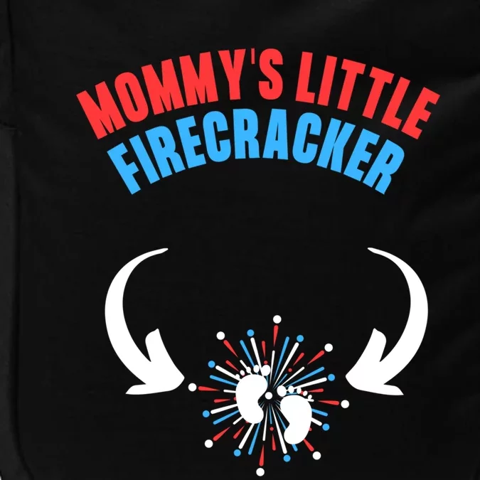 4th Of July Pregnancy Announcet Mommys Little Firecracker Gift Impact Tech Backpack