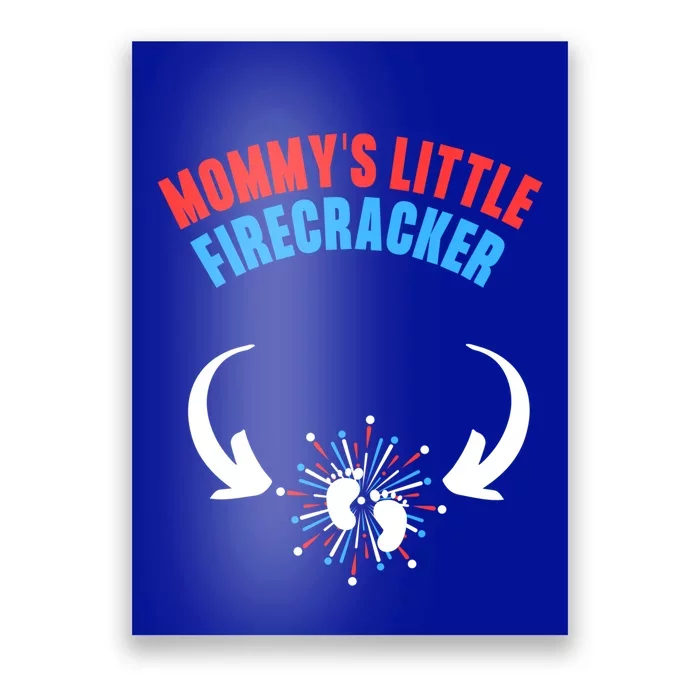 4th Of July Pregnancy Announcet Mommys Little Firecracker Gift Poster