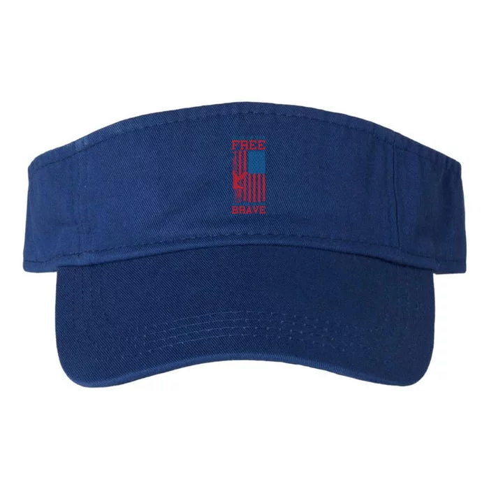 4th Of July Home Of The Free Because Of The Brave Soldier Gift Valucap Bio-Washed Visor