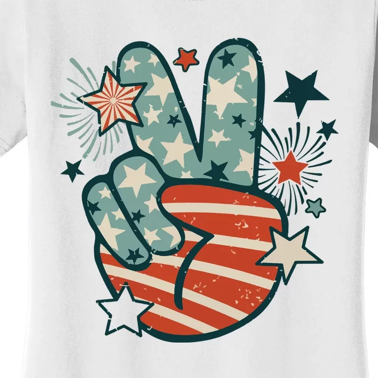 4th Of July Peace Women's T-Shirt