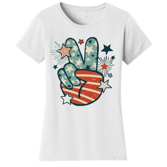 4th Of July Peace Women's T-Shirt