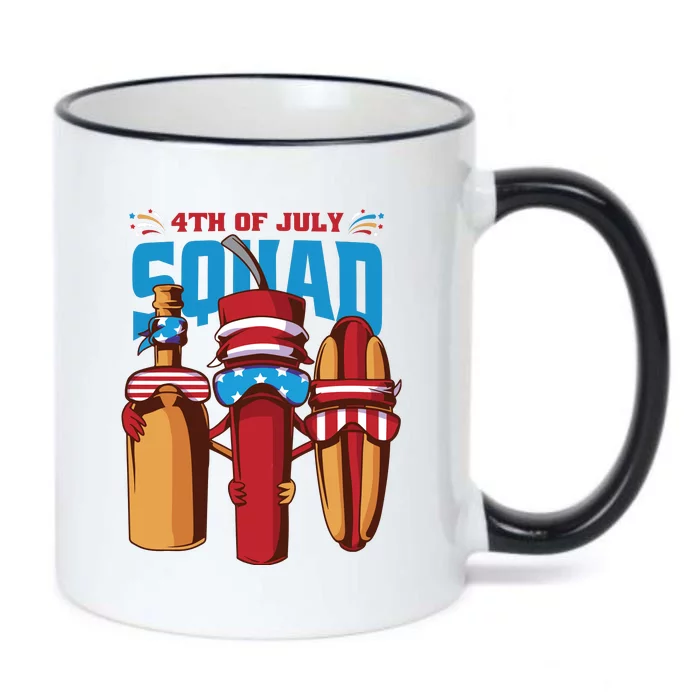 4th Of July Squad Black Color Changing Mug