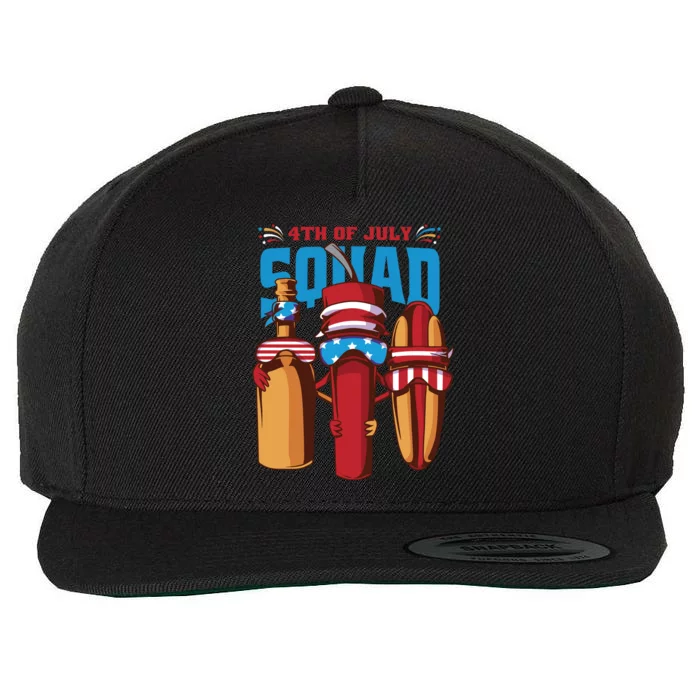 4th Of July Squad Wool Snapback Cap