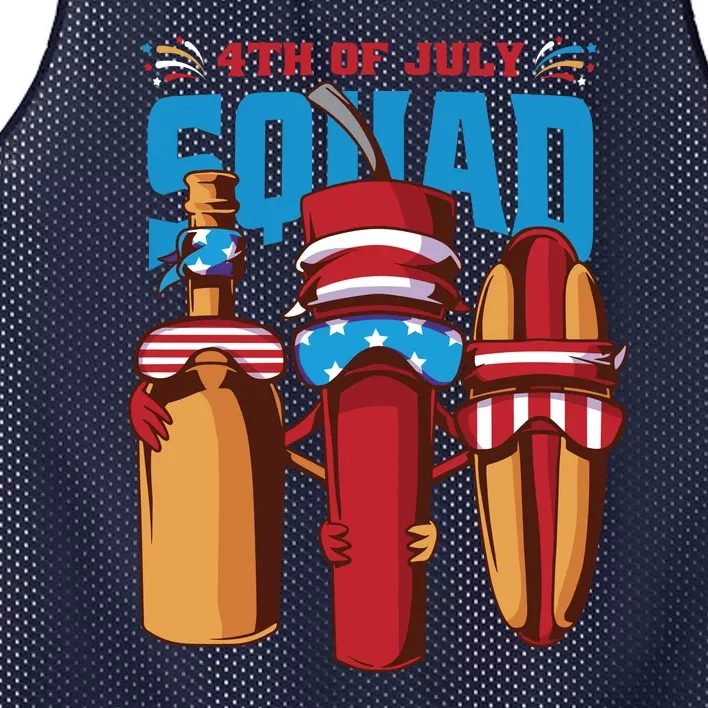 4th Of July Squad Mesh Reversible Basketball Jersey Tank