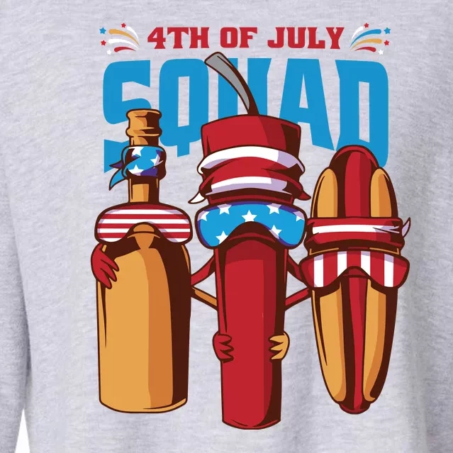 4th Of July Squad Cropped Pullover Crew