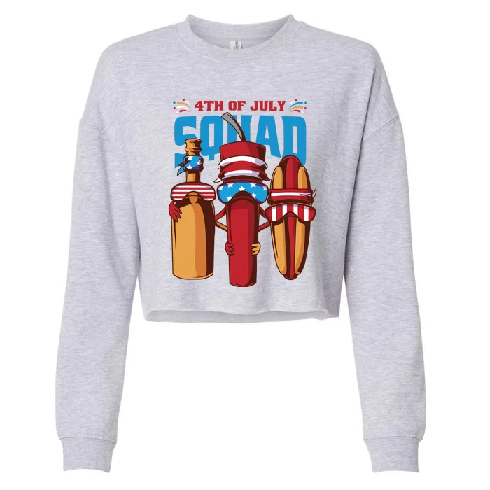 4th Of July Squad Cropped Pullover Crew