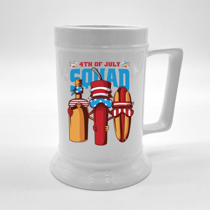 4th Of July Squad Front & Back Beer Stein