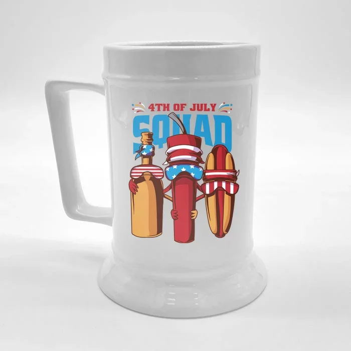 4th Of July Squad Front & Back Beer Stein