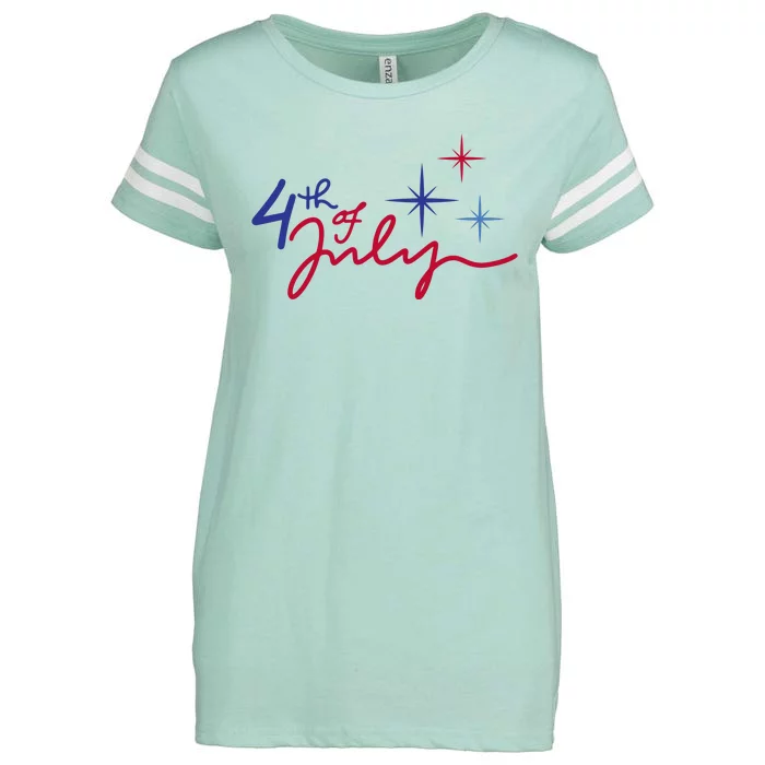 4th Of July Celebration Cute Enza Ladies Jersey Football T-Shirt