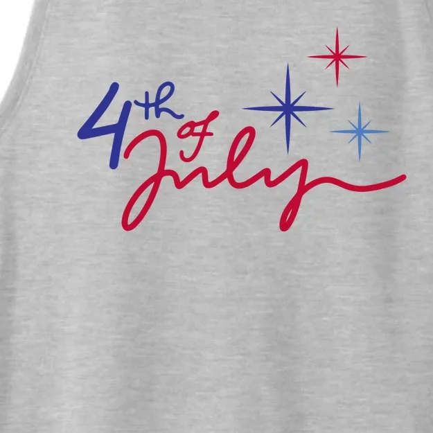 4th Of July Celebration Cute Ladies Tri-Blend Wicking Tank