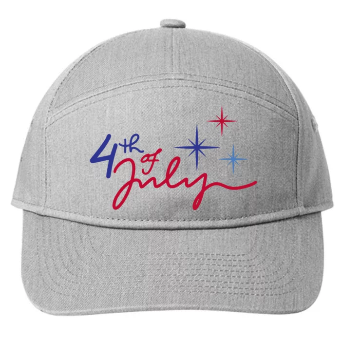 4th Of July Celebration Cute 7-Panel Snapback Hat