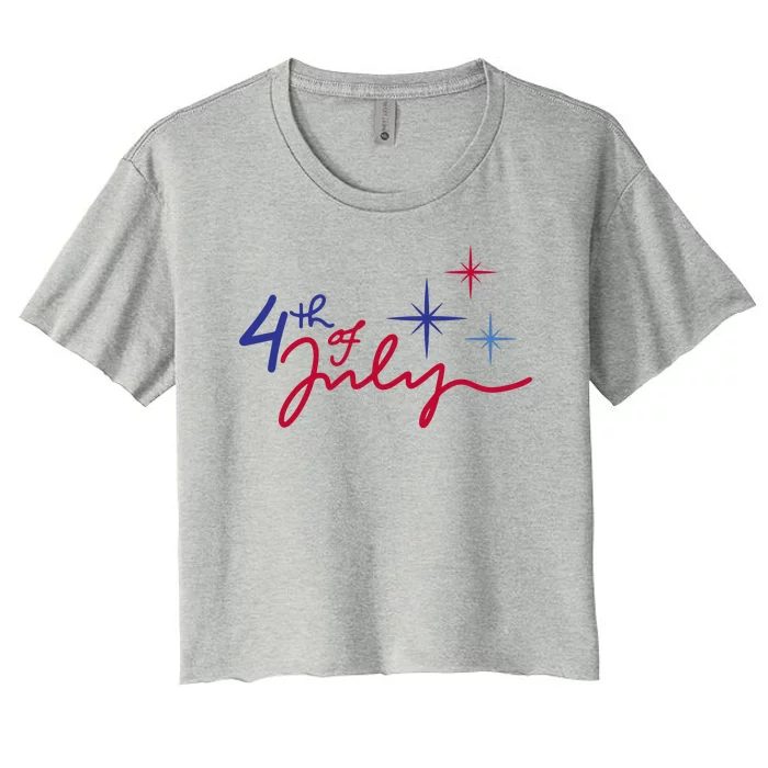 4th Of July Celebration Cute Women's Crop Top Tee