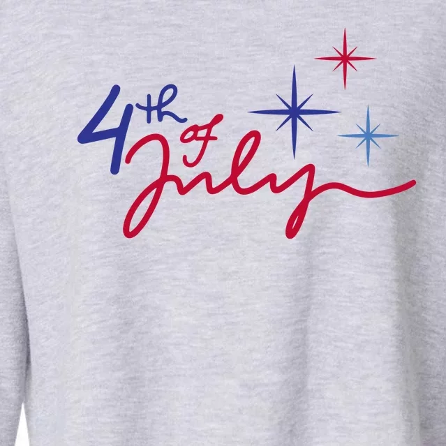 4th Of July Celebration Cute Cropped Pullover Crew