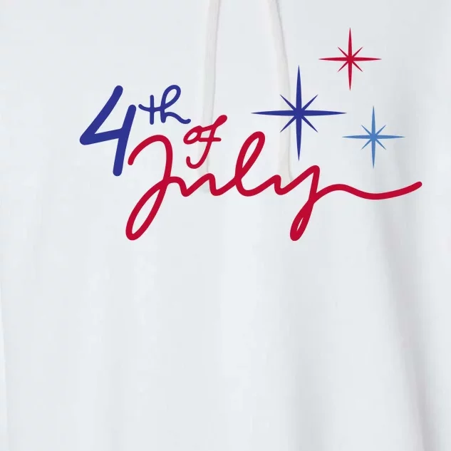 4th Of July Celebration Cute Garment-Dyed Fleece Hoodie