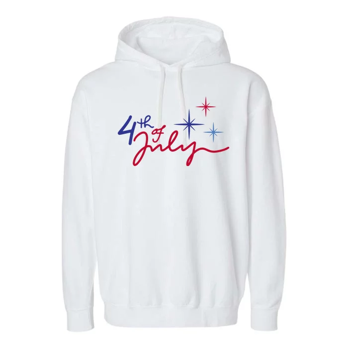 4th Of July Celebration Cute Garment-Dyed Fleece Hoodie