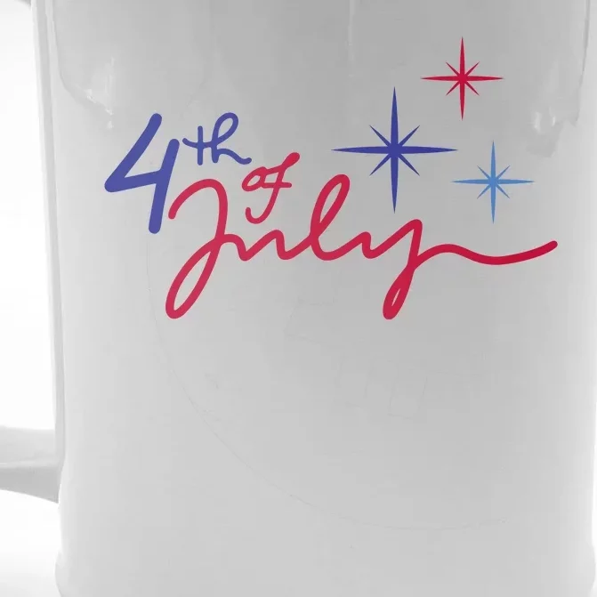 4th Of July Celebration Cute Front & Back Beer Stein