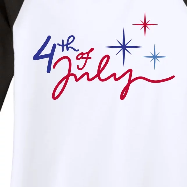 4th Of July Celebration Cute Women's Tri-Blend 3/4-Sleeve Raglan Shirt