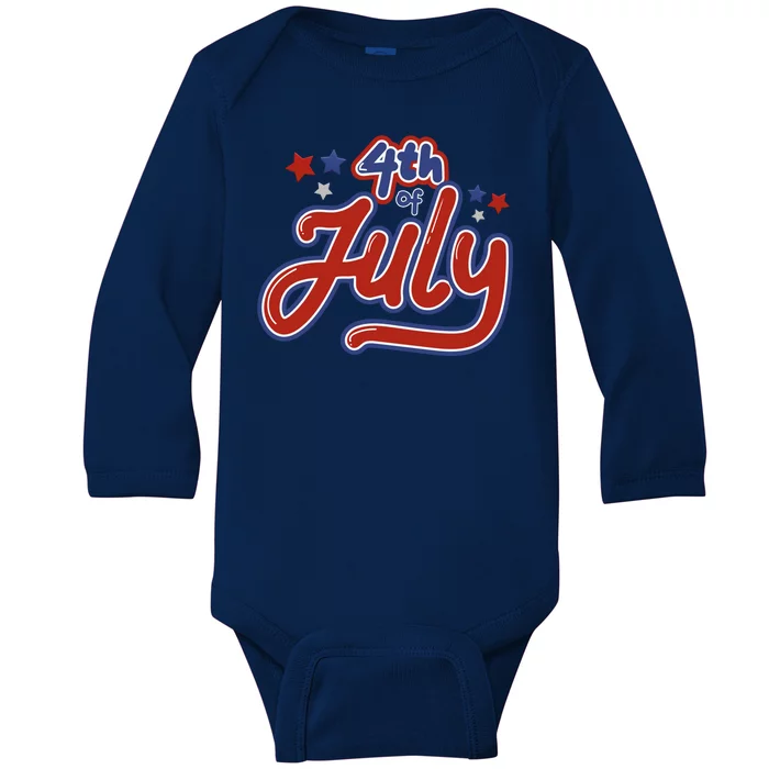 4th Of July Holiday Celebration Baby Long Sleeve Bodysuit