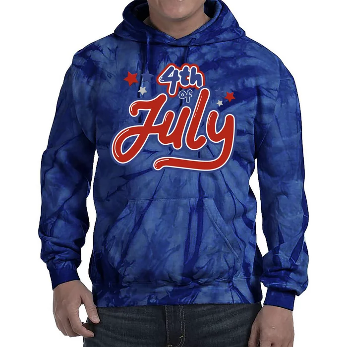 4th Of July Holiday Celebration Tie Dye Hoodie