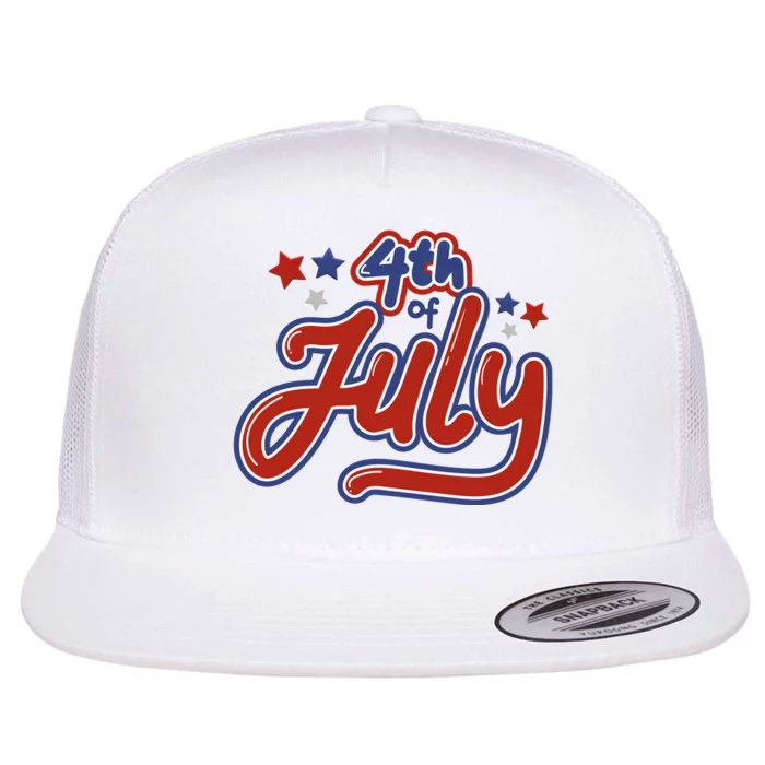 4th Of July Holiday Celebration Flat Bill Trucker Hat