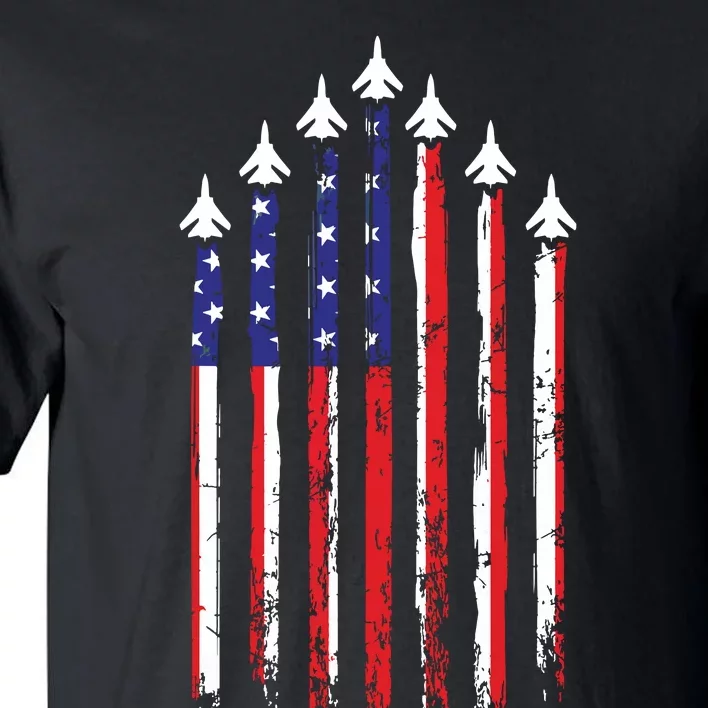 4th Of July Veteran Patriotic Fighter Jets Tall T-Shirt