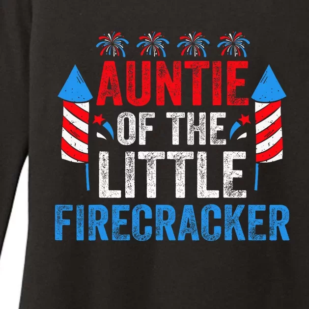 4th Of July Birthday Aunt Auntie Of The Little Firecracker Womens CVC Long Sleeve Shirt