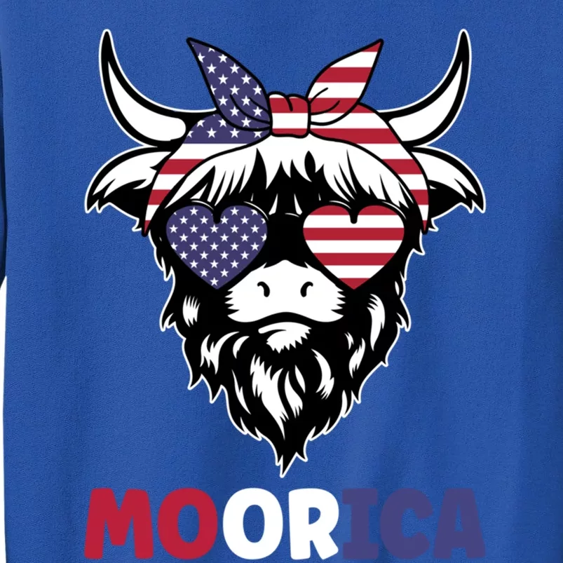 4th Of July Red White And Moo Patriotic Cow Farmer Gift Sweatshirt