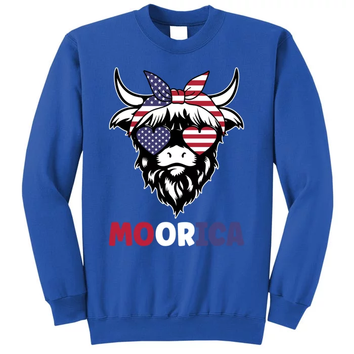 4th Of July Red White And Moo Patriotic Cow Farmer Gift Sweatshirt