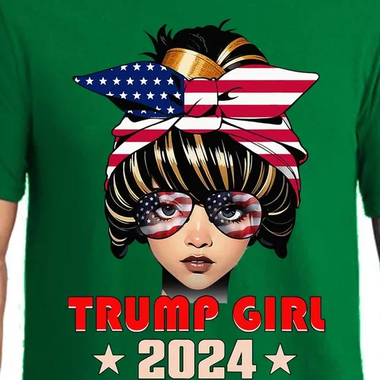 4th Of July Trump 45 47 Trump Girl 2024 Pajama Set