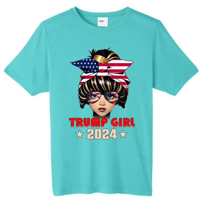 4th Of July Trump 45 47 Trump Girl 2024 ChromaSoft Performance T-Shirt