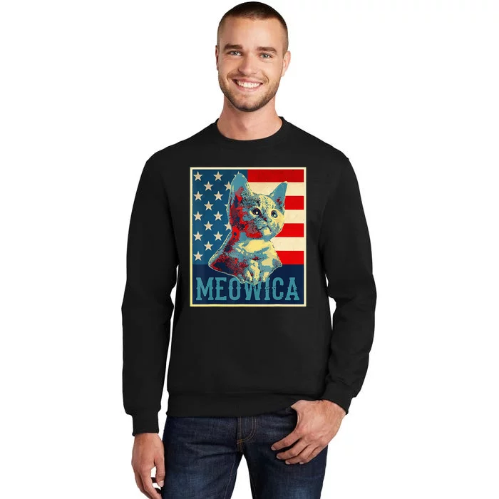 4th of July Meowica Kitty Cat Sweatshirt