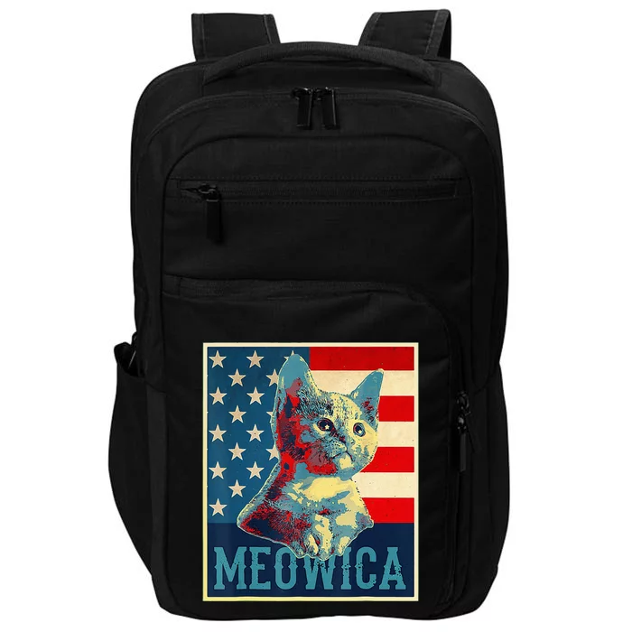 4th of July Meowica Kitty Cat Impact Tech Backpack