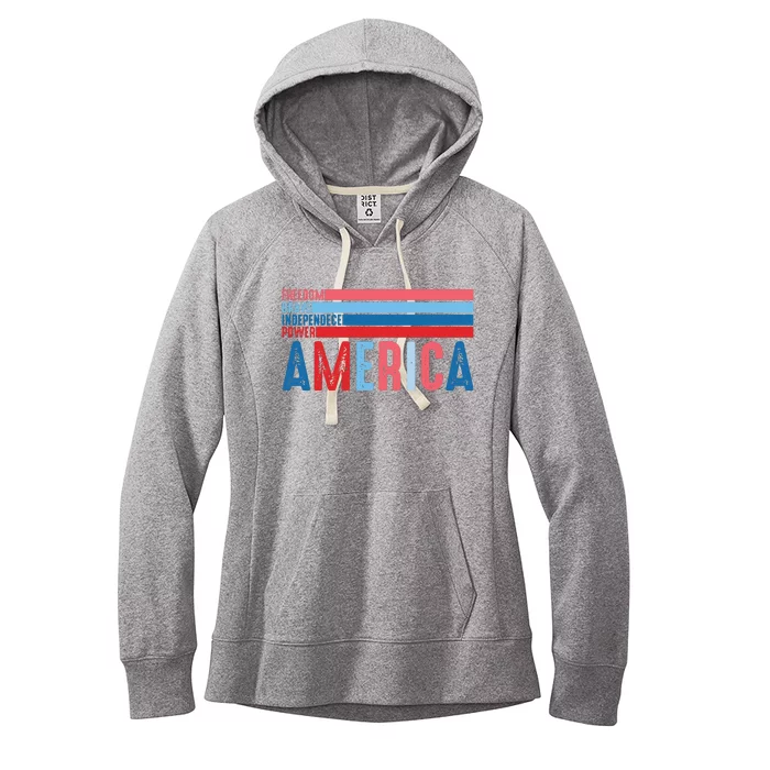 4th Of July Freedom America Vintage Women's Fleece Hoodie